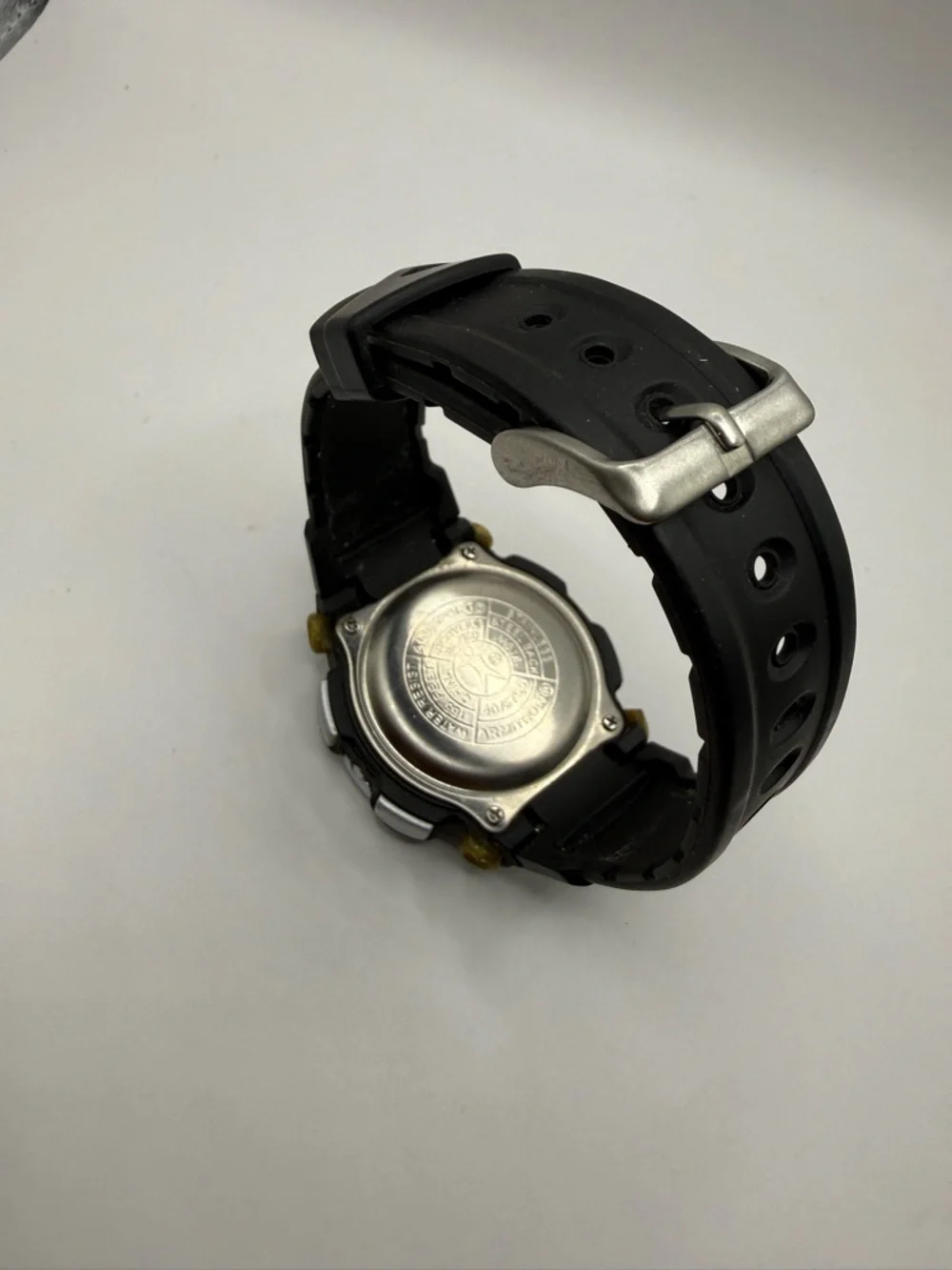 Armitron Men Watch Gray Black Rubber Chro Month Day Date WR165 (New Battery)